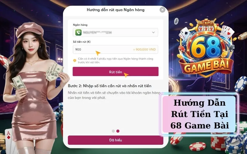 Hướng Dẫn Rút Tiền tại 68 Game Bài